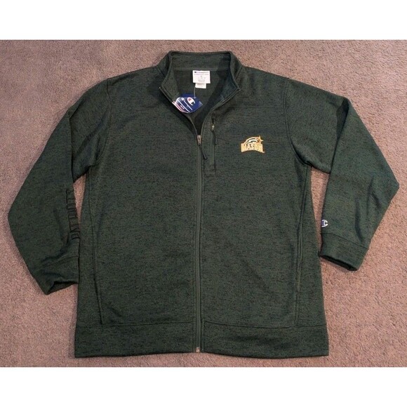 Champion George Mason University Patriots Green Full Zip Fleece Jacket Men's XL - Picture 1 of 7